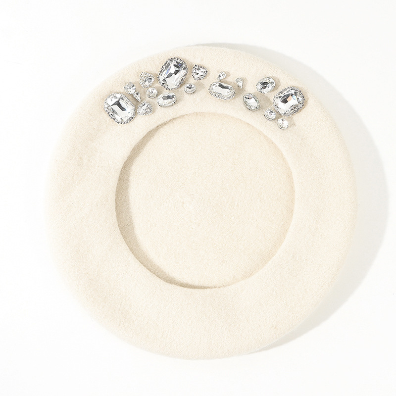 Stunning Rhinestone Wool Beret - огляд і ціна Beret French Wool
