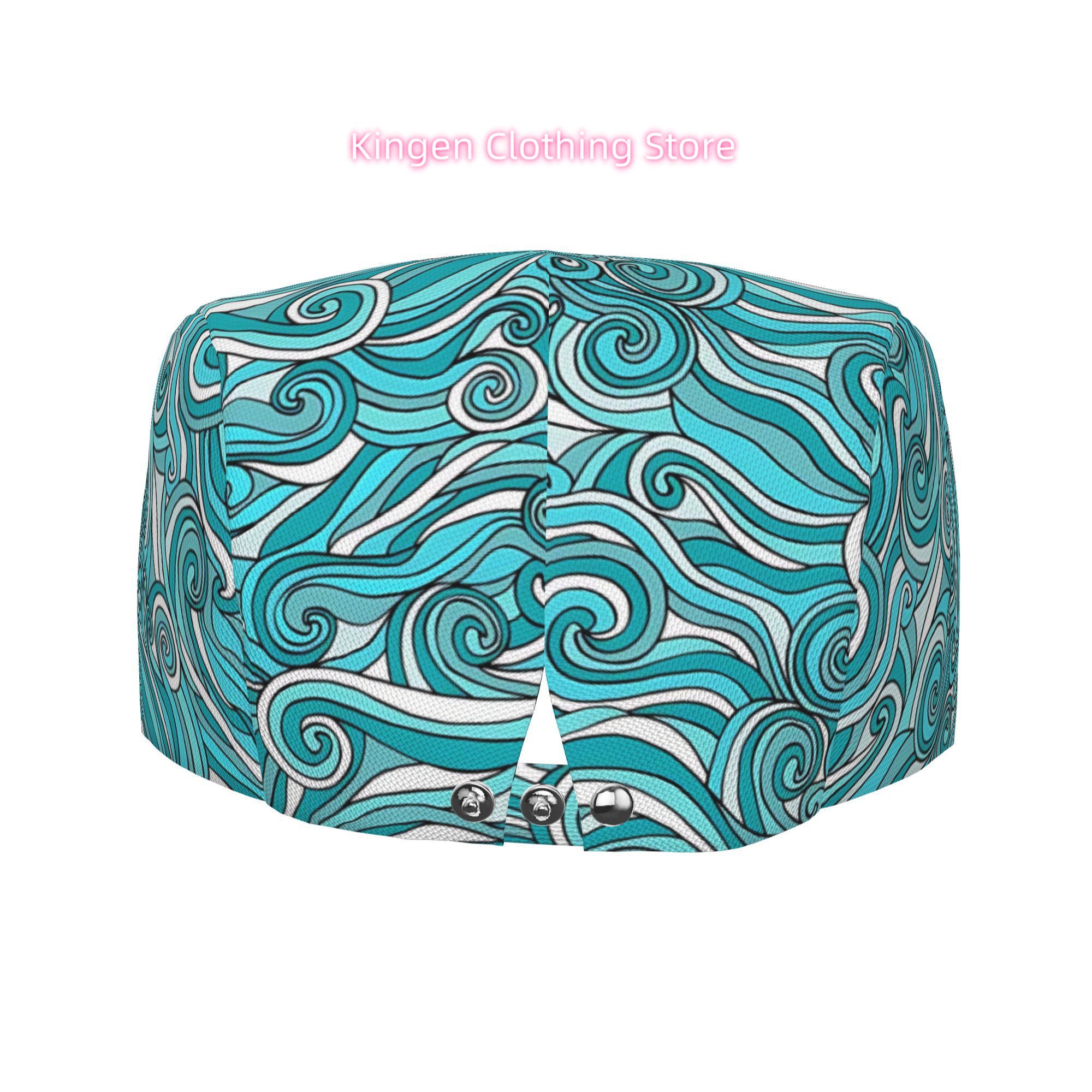 1pc Turquoise Blue & White Oce - огляд і ціна Newsboy Cap Ivy