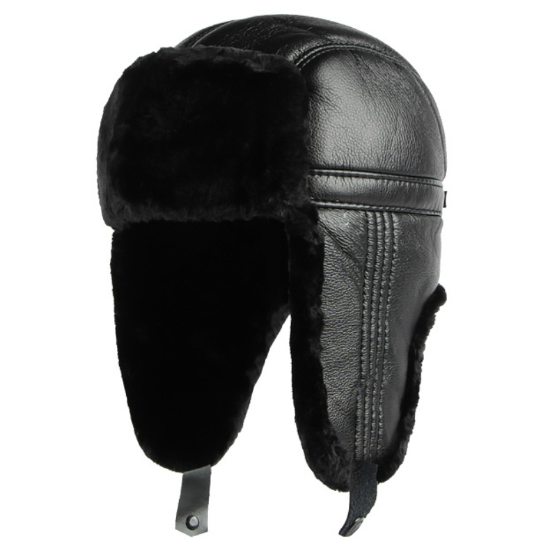 HT4002 New PU Leather Russian  - огляд і ціна Trapper Hat Ear Flap