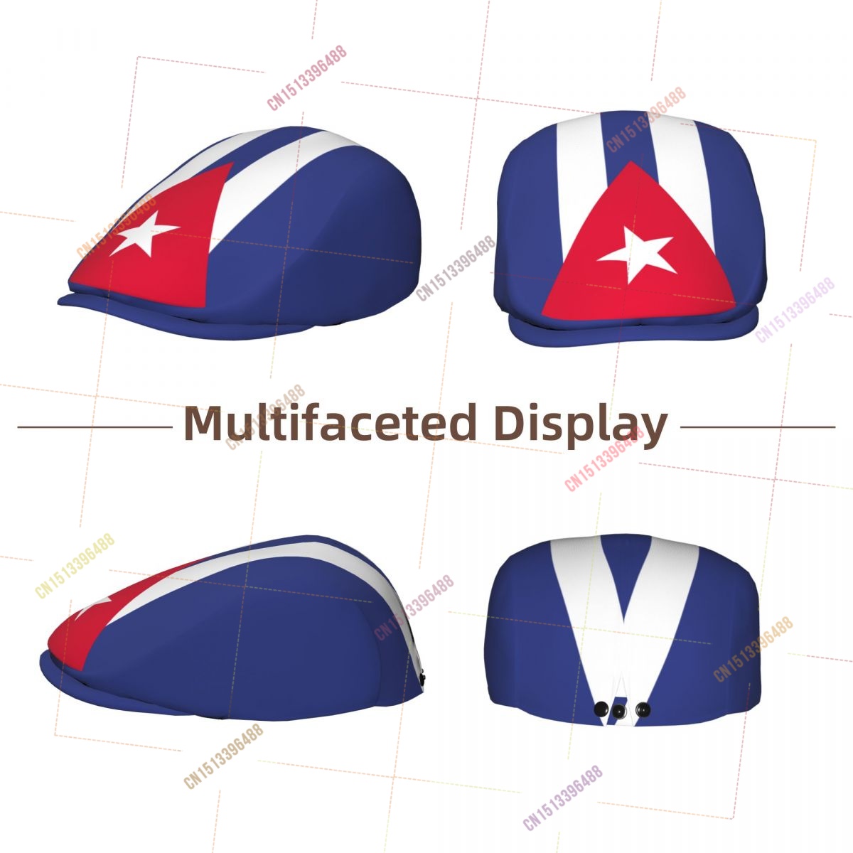 Cuba Flag Men Women Flat Ivy G - огляд і ціна Newsboy Cap Ivy