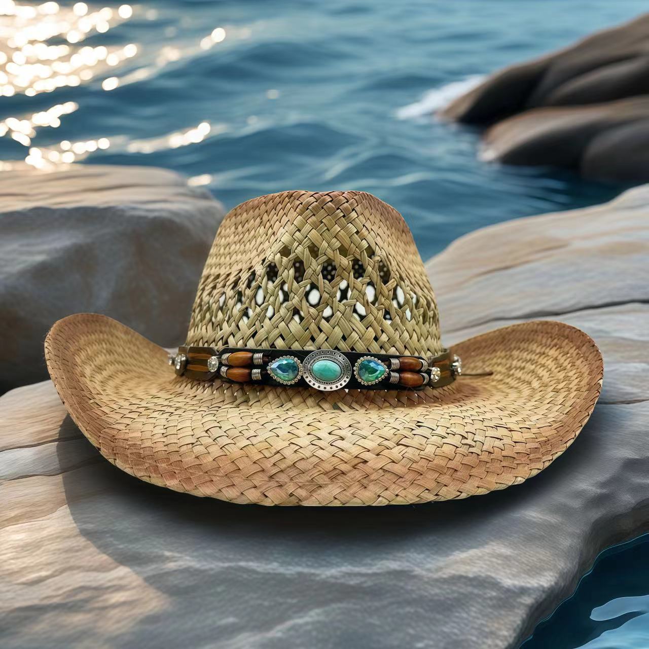 Rhinestone Cowboy Hat Straw Su - огляд і ціна Cowboy Hat Straw