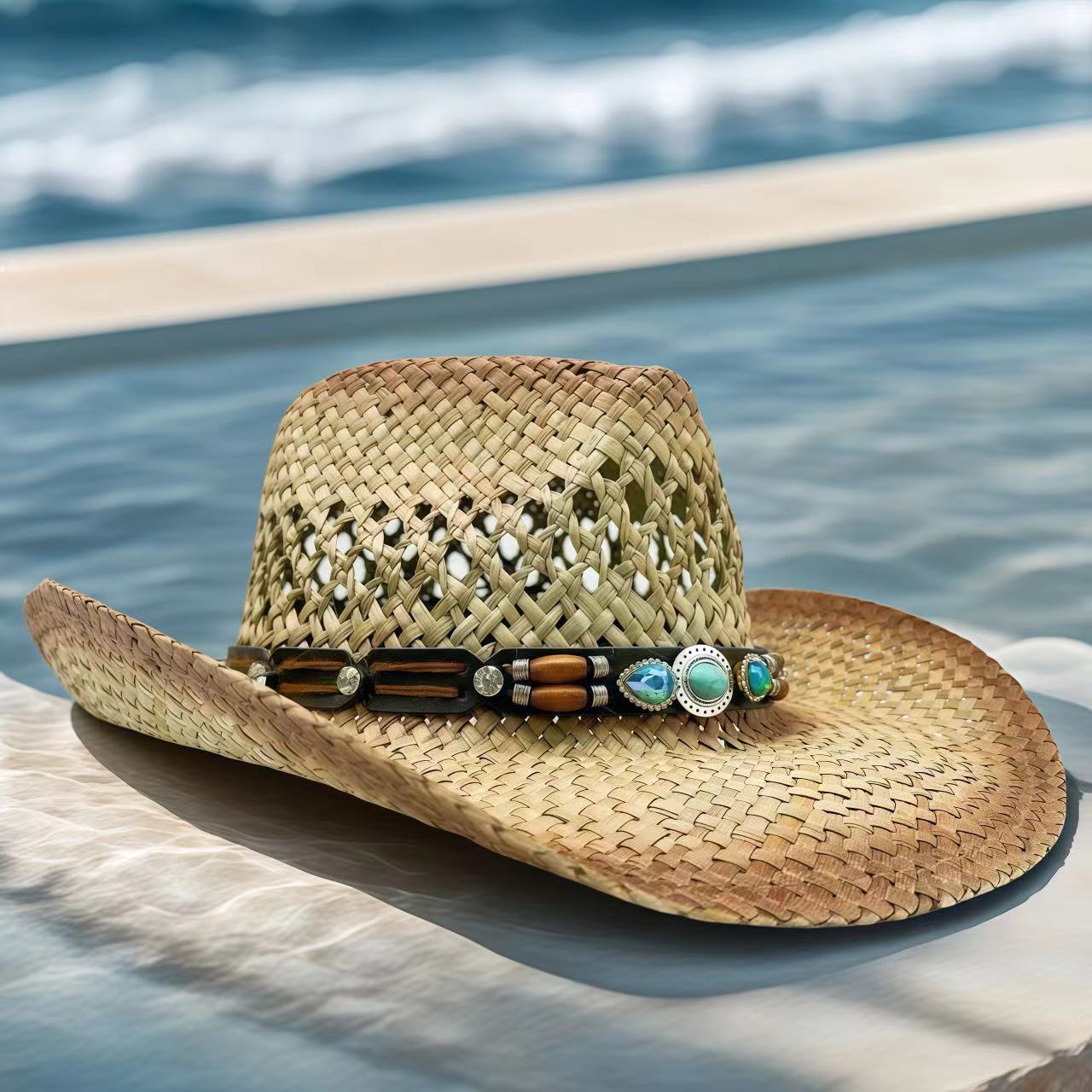 Rhinestone Cowboy Hat Straw Su - огляд і ціна Cowboy Hat Straw
